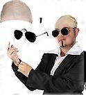 Bald cap - Latex bald wig cap - 3 items - bald cap pitbull - Includes fake beard, sunglasses - Light Brown
