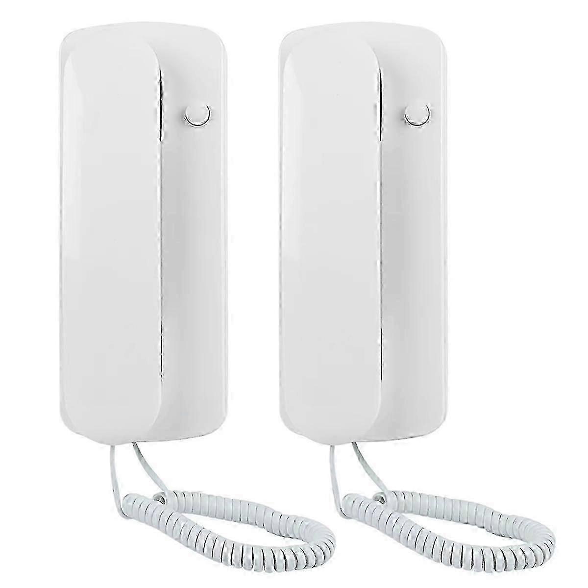 New Audio Walkie Talkie NonVisual Walkie Talkie Wired Two Way Intercom Doorphone Audio Villa Home OWhite