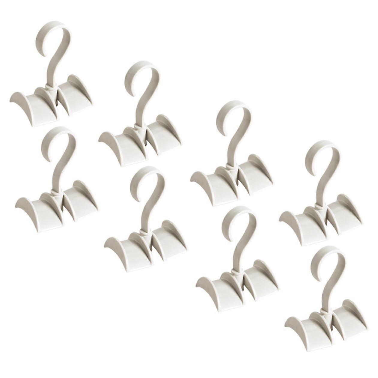 Rotating Wardrobe Bag Storage Rack 8Piece Set Purse Hooks For Closet Belts Scarves Ties Hats Space Saving Organizer