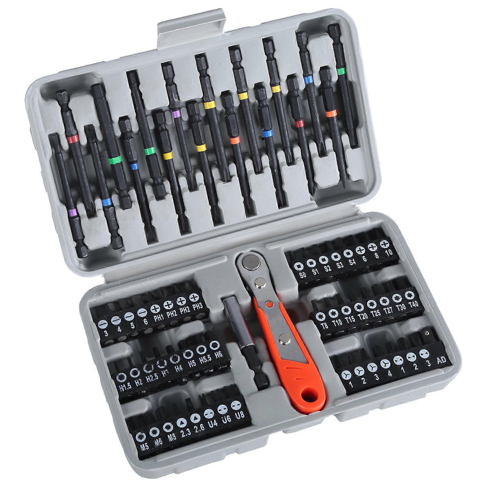 Comprehensive Magnetic Ratchet Wrench Screwdriver Set for Efficient Assembly & Maintenance Tasks Professional Repair Kit Multicolor