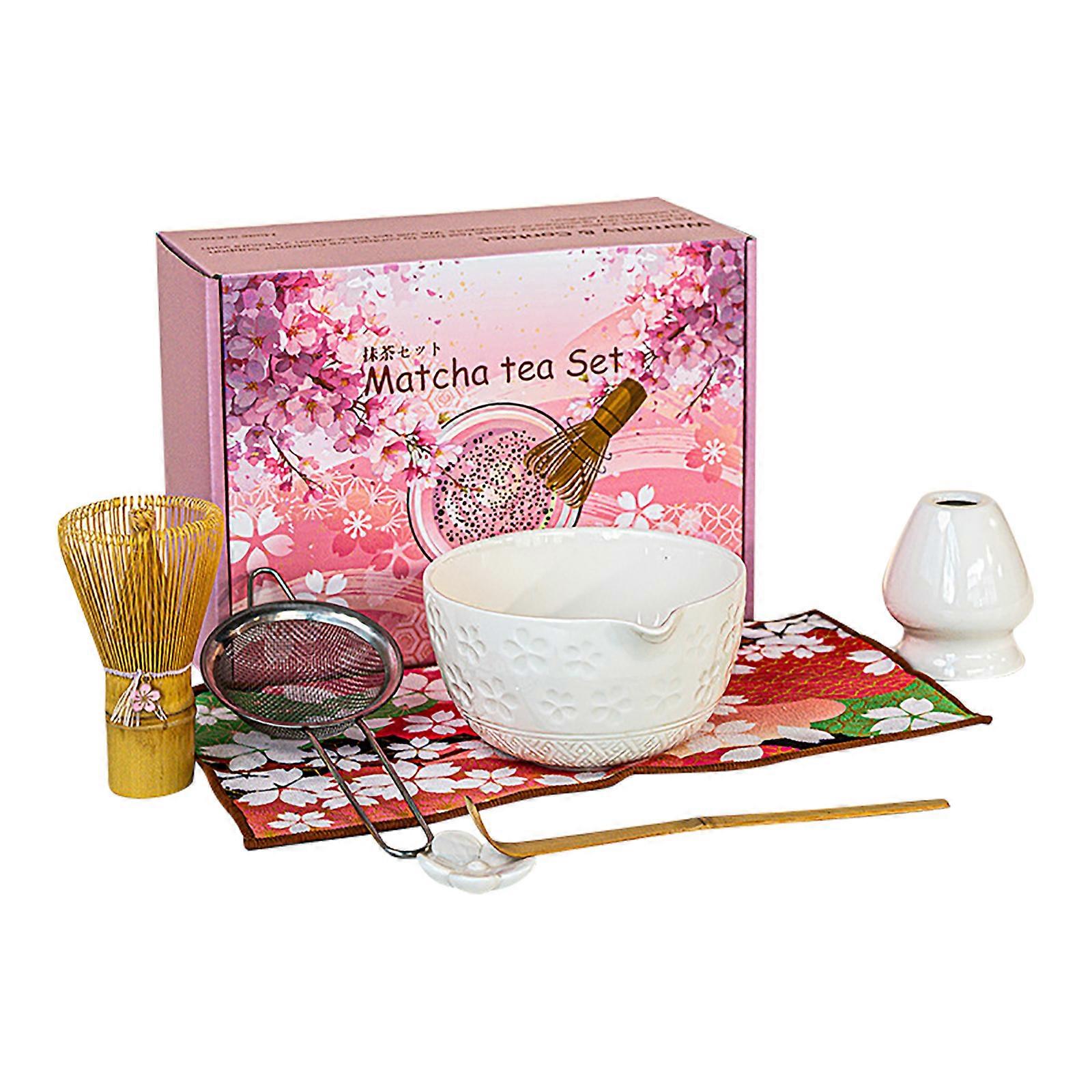 7 Part Earthenware Matcha Teapoys Additional Luminousness Heat Holding Ergonomic Pulls Multiple Functional Tisane Merchandise For Home Ceremony  White