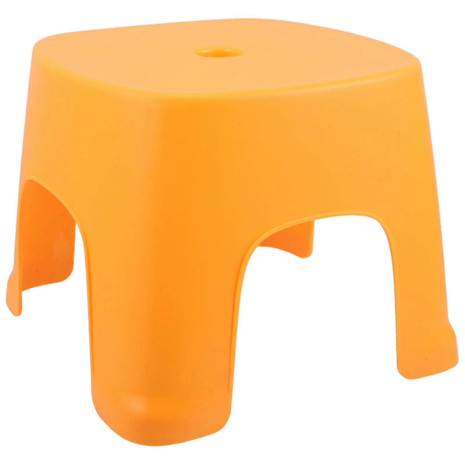 Toddler Step Stool for Bathing Use Orange Plastic Stool