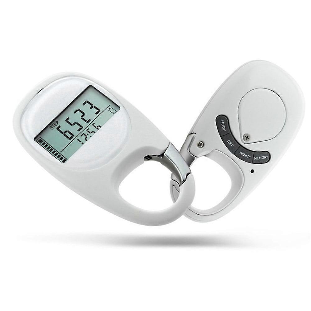 3D Pedometer for Walking with Carabiner, Walking Distance Miles, Calorie Counter, Accurate Step Counter, Daily Target Monitor, Activity