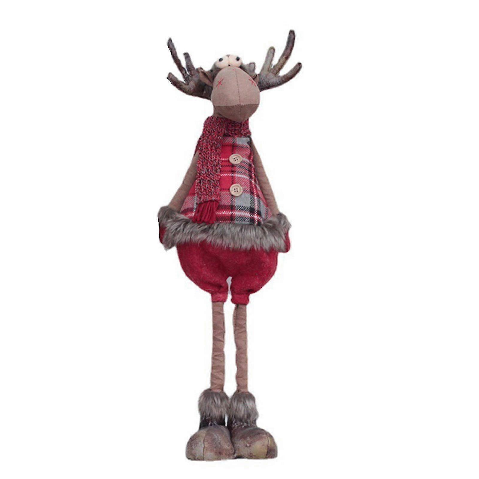 Julplyschleksak med långbent, infällbar hjort