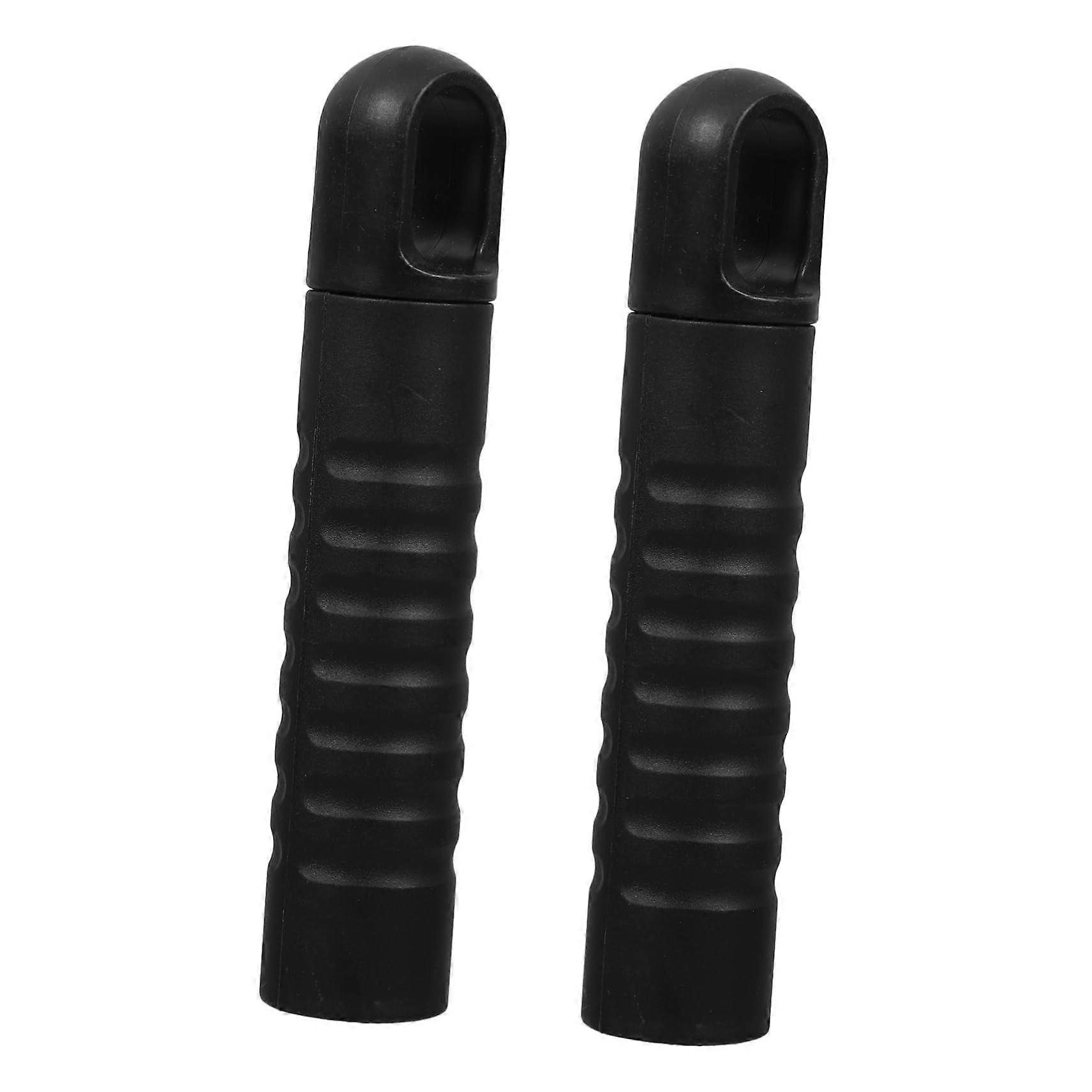 2 Pack Mop and Broom Stick End Caps with Slip Grip Sleeves for Handle  and Replacement