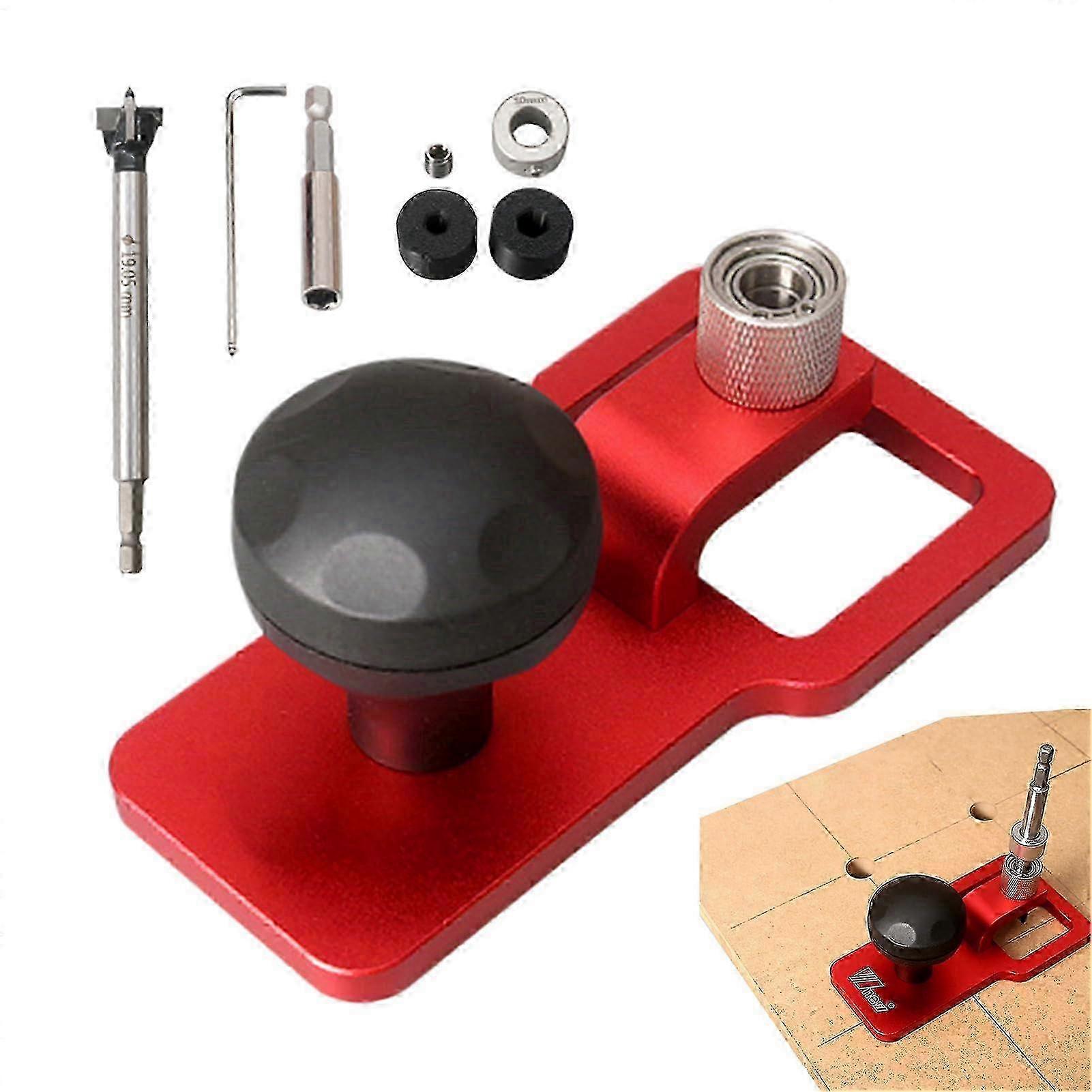 Vertical Drill Guide Template, Portable Hole Positioner for Woodworking Machines, 20mm for Furniture Making and DIY Projects