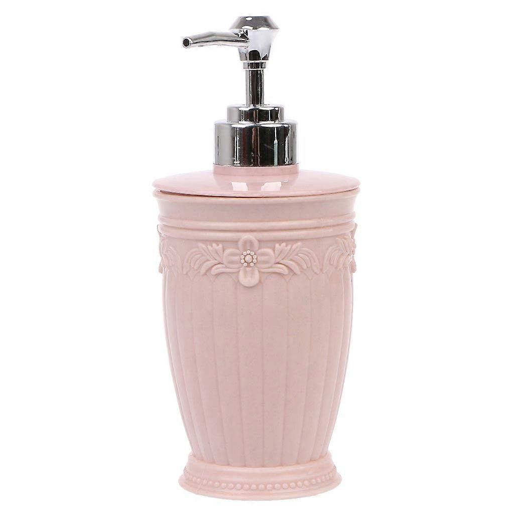 400ml Soap Dispenser Bottle with Carved Flower Design for Kitchen Sink, Shampoo, Liquor, and Shower Use