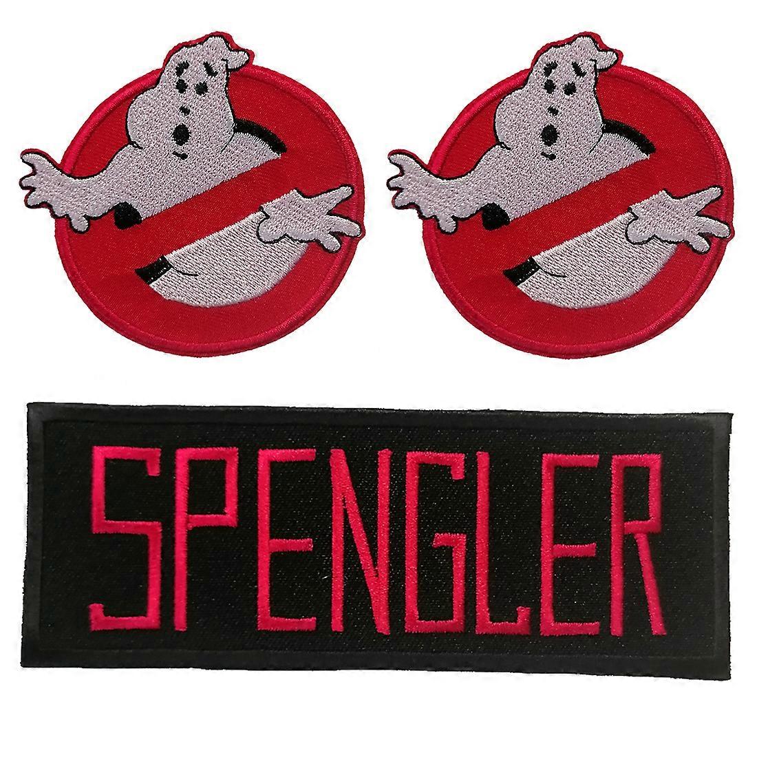 Patch/Transferência Termocolante - Conjunto de 3 Patches Infantis com o Logo do Spengler do Filme Caça-Fantasmas