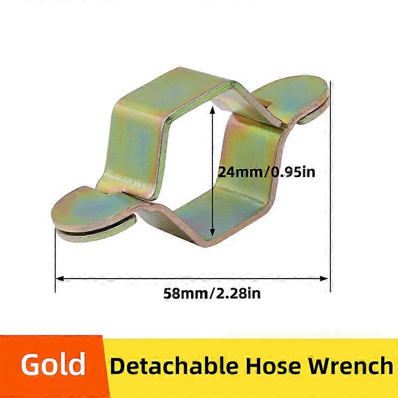 G1/2 Detachable Hose Spanner Water Heater Bellows Hexagonal Hose Tap Spanner Removable Small Spanner Reusable Gold Silver