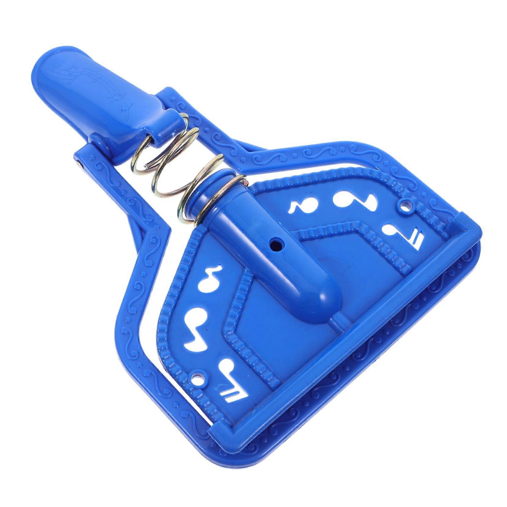 Mop Handle Replacement Clip with Secure Threaded Lock for Home Kitchen Floor Cleaning Blue
