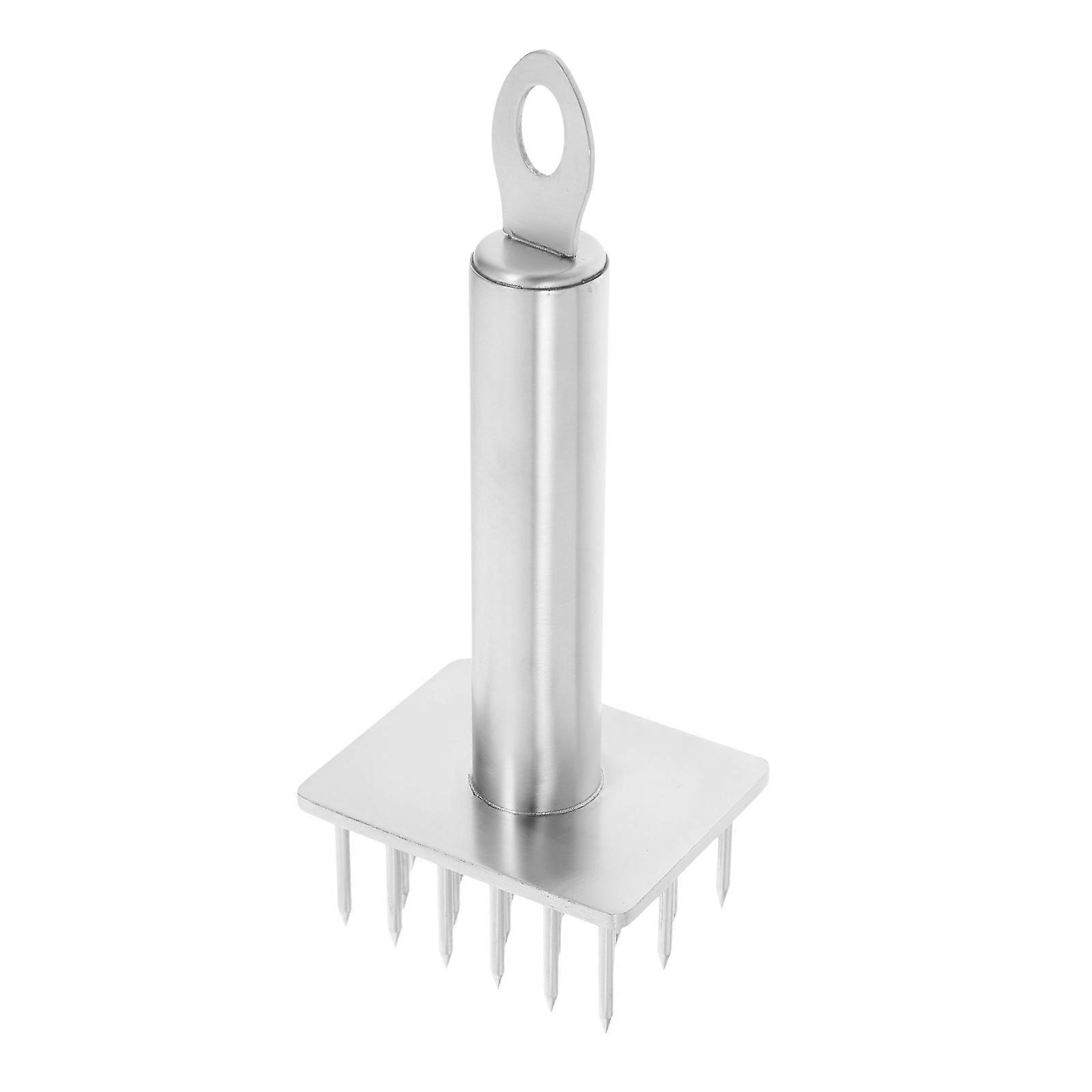 Silver Meat Inserter Kitchen Tool for Cooking Steak Tenderizer Mallet
