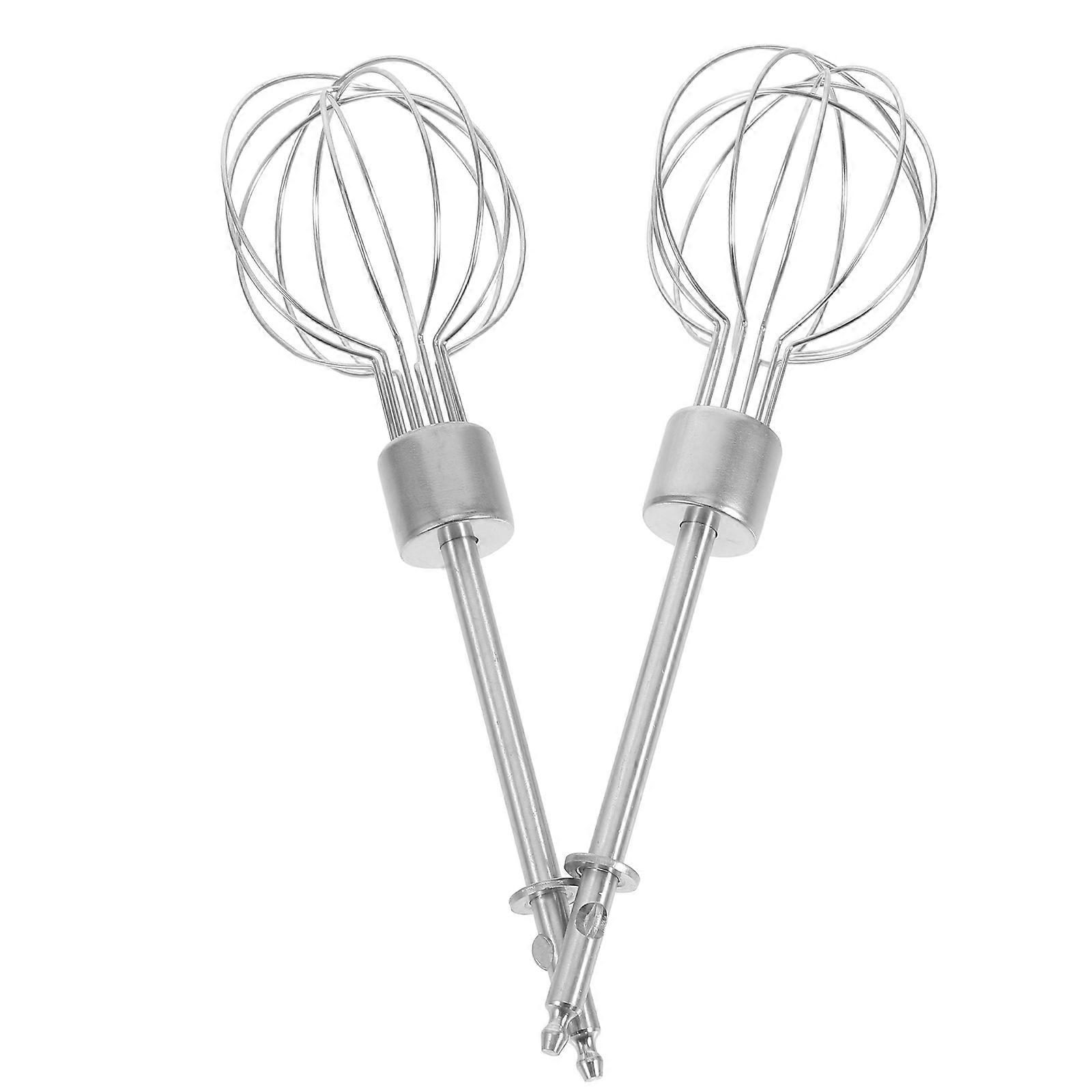 Beaters Accessories Egg Beater For Home Users Mini Drill-Style Silver 17.50X5.00X5.00CM Beating Eggs 2Pcs