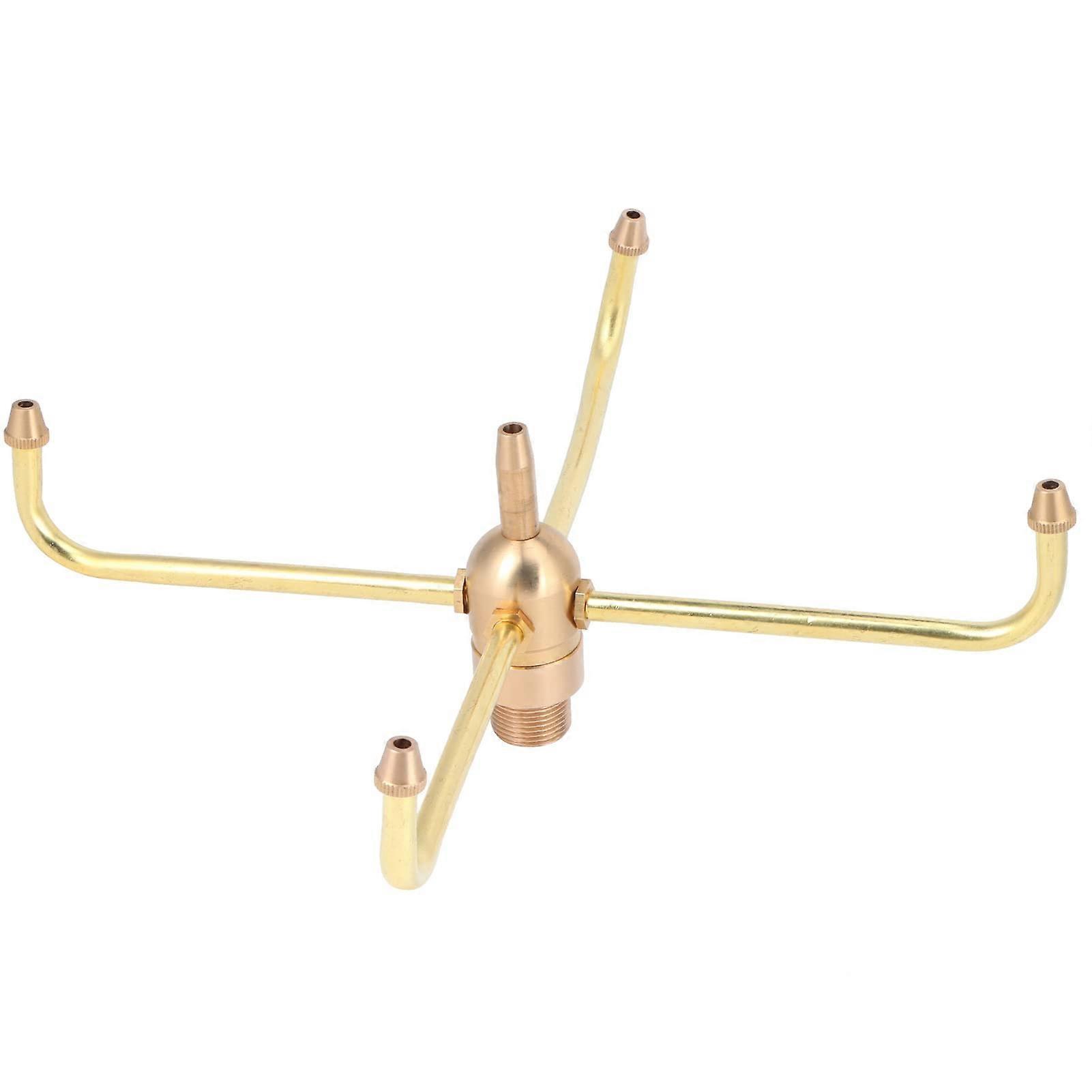 Rotating Fountain Nozzle Brass Pond Spray Head with Smooth 360° Rotation for Garden and Park