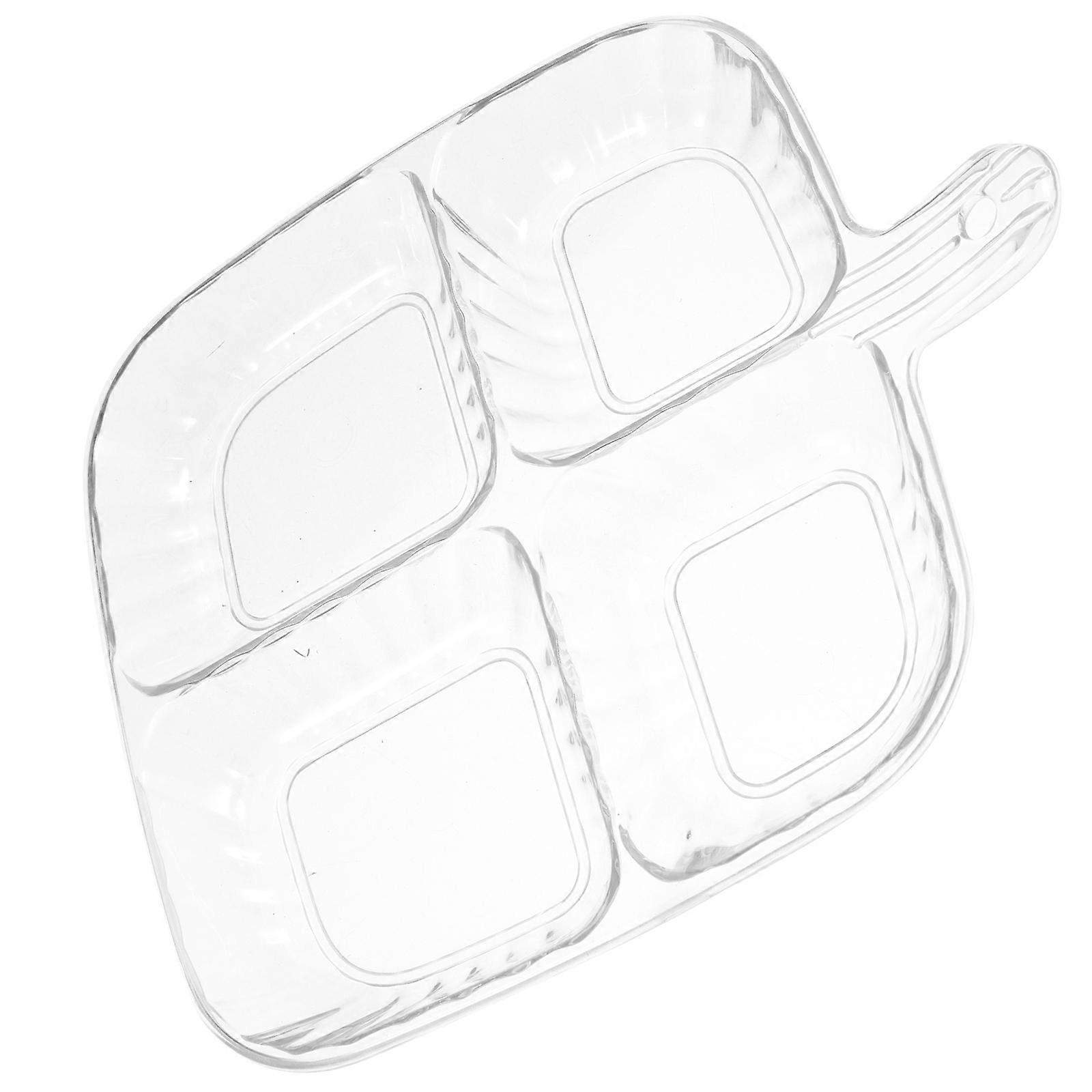 Multi-Compartment Culinary Prep Tray for Meal Preparation Transparent Plastic