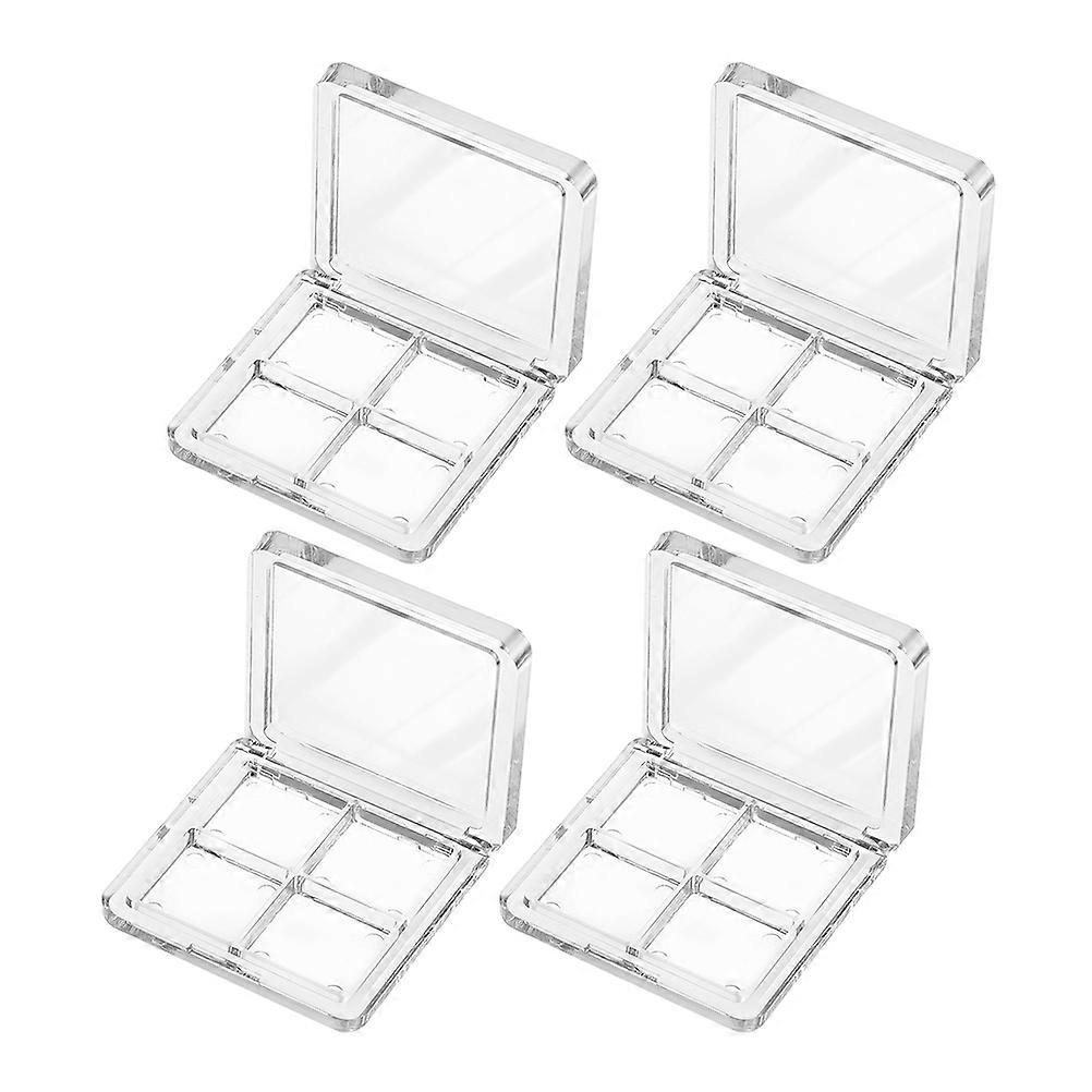 Transparent Eyeshadow Storage Case for Refillable 4Pcs Clear Makeup Palette