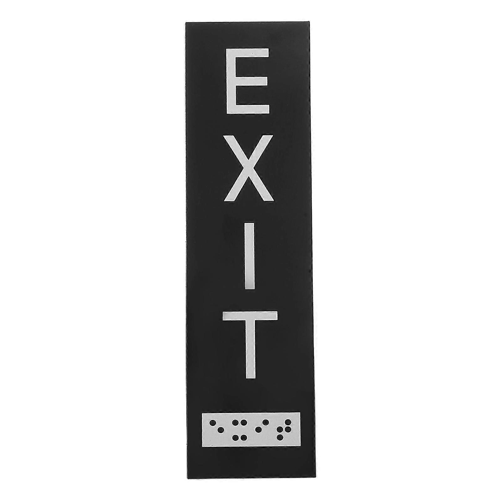 Braille Safety Exit Sign for Corridors Self-Adhesive with
