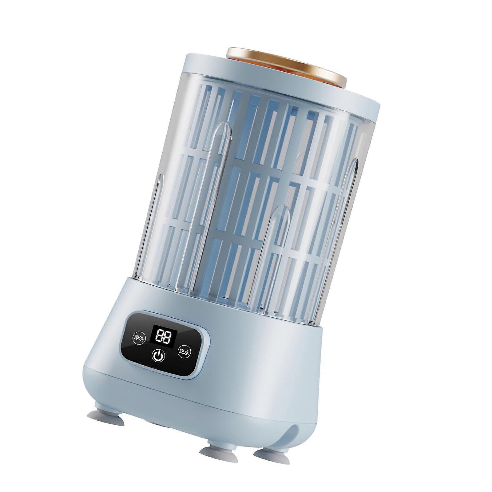 Gobelet à lessive multi-usages avec technologie de lavage et d'essorage, essorage rapide, capacité de 2 L, pour la maison et l'extérieur, bleu