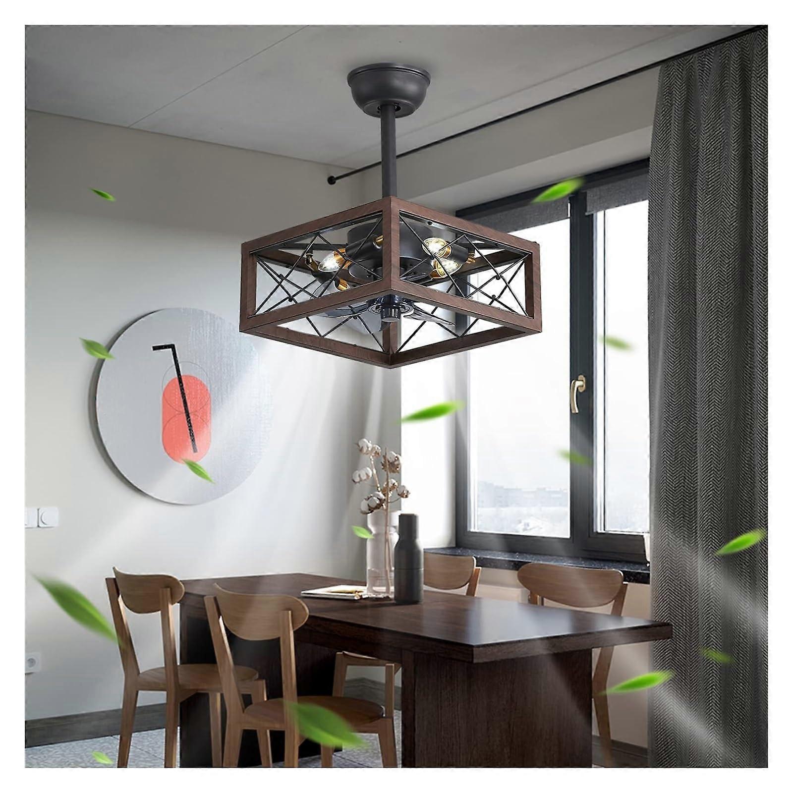 Modern Crystal Dimmable Ceiling Fan with Lights and Remote, Reversible Quiet Motor for Bedroom