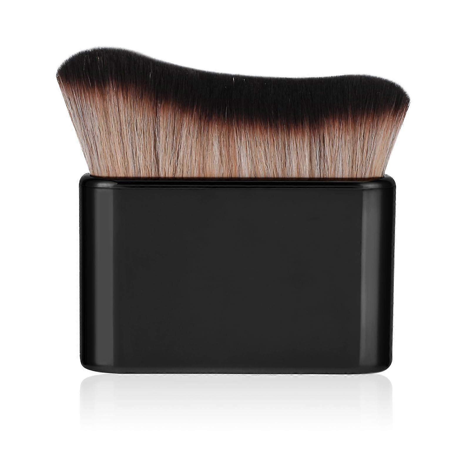 Self Tanning Brush for Face and Body Makeup with Soft Bristles, Streak Finish, Black