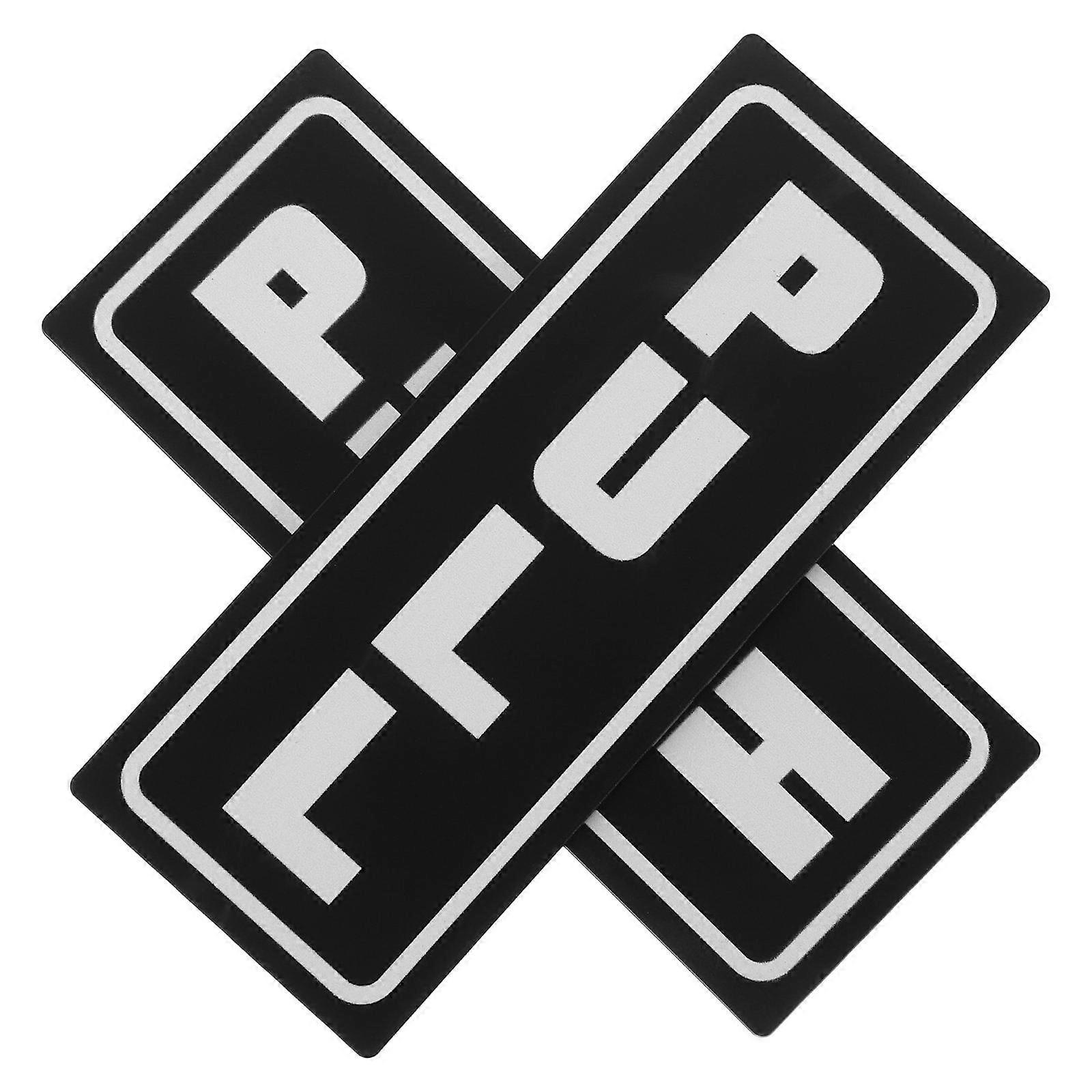 2Pcs Acrylic Door Sign for Push Pull Function on Glass Doors