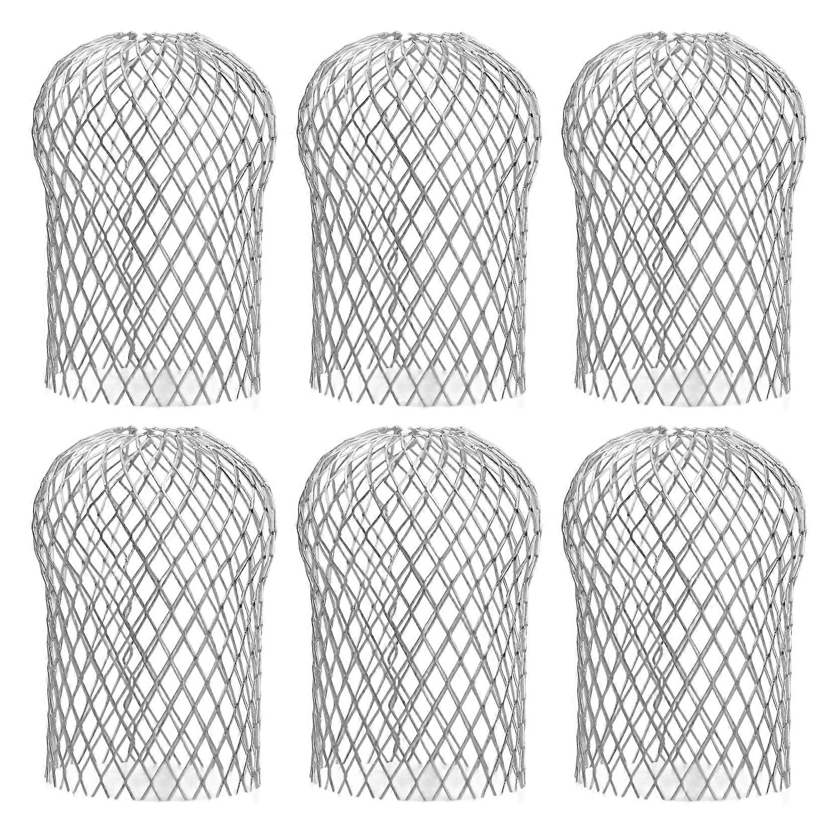 6 Pack Gutter Guard Downspout Filter, RustProof Aluminum Strainer for Clog Water Flow