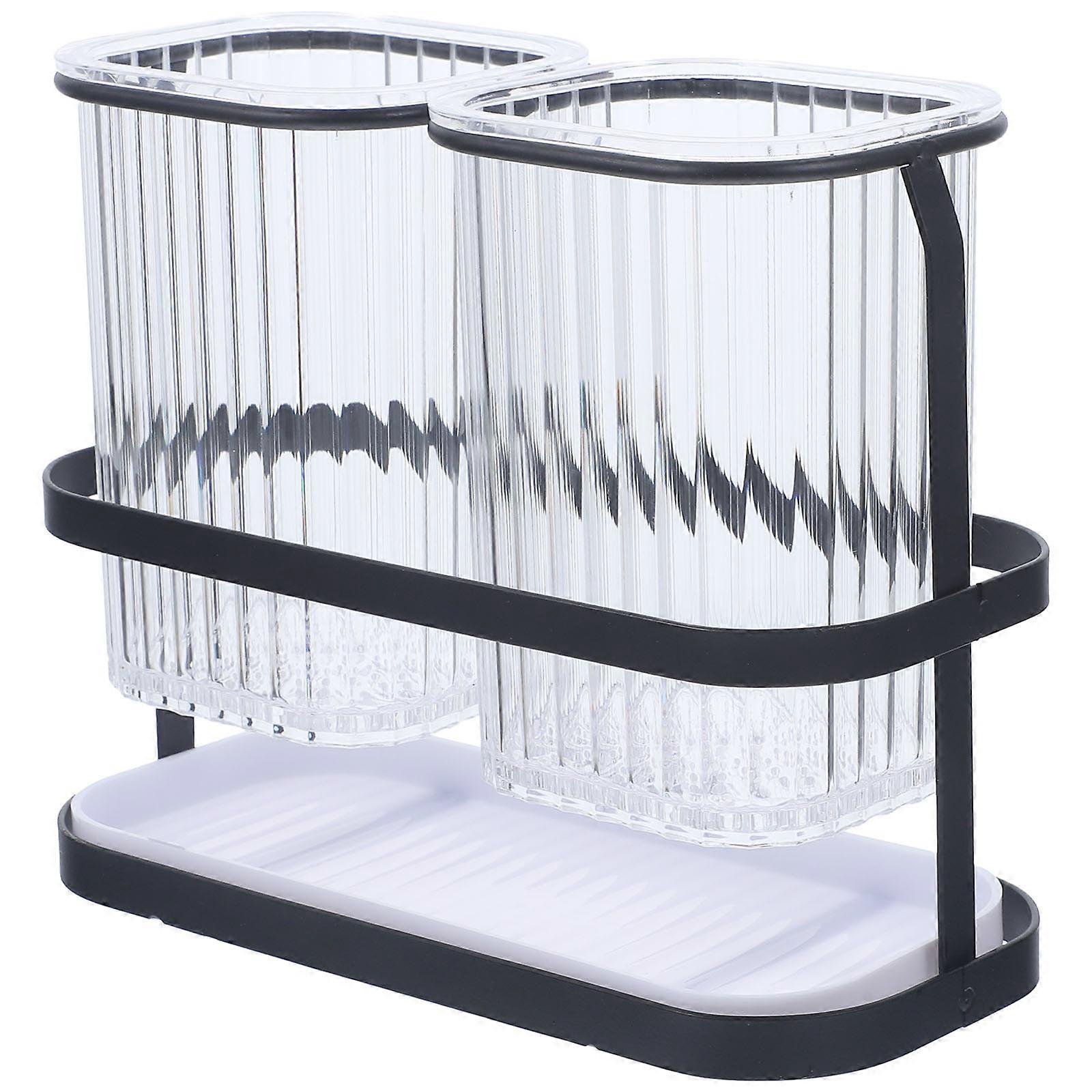 Utensil Holder Wall Mount Multi-Function Chopstick Holder for Storage 2Pcs