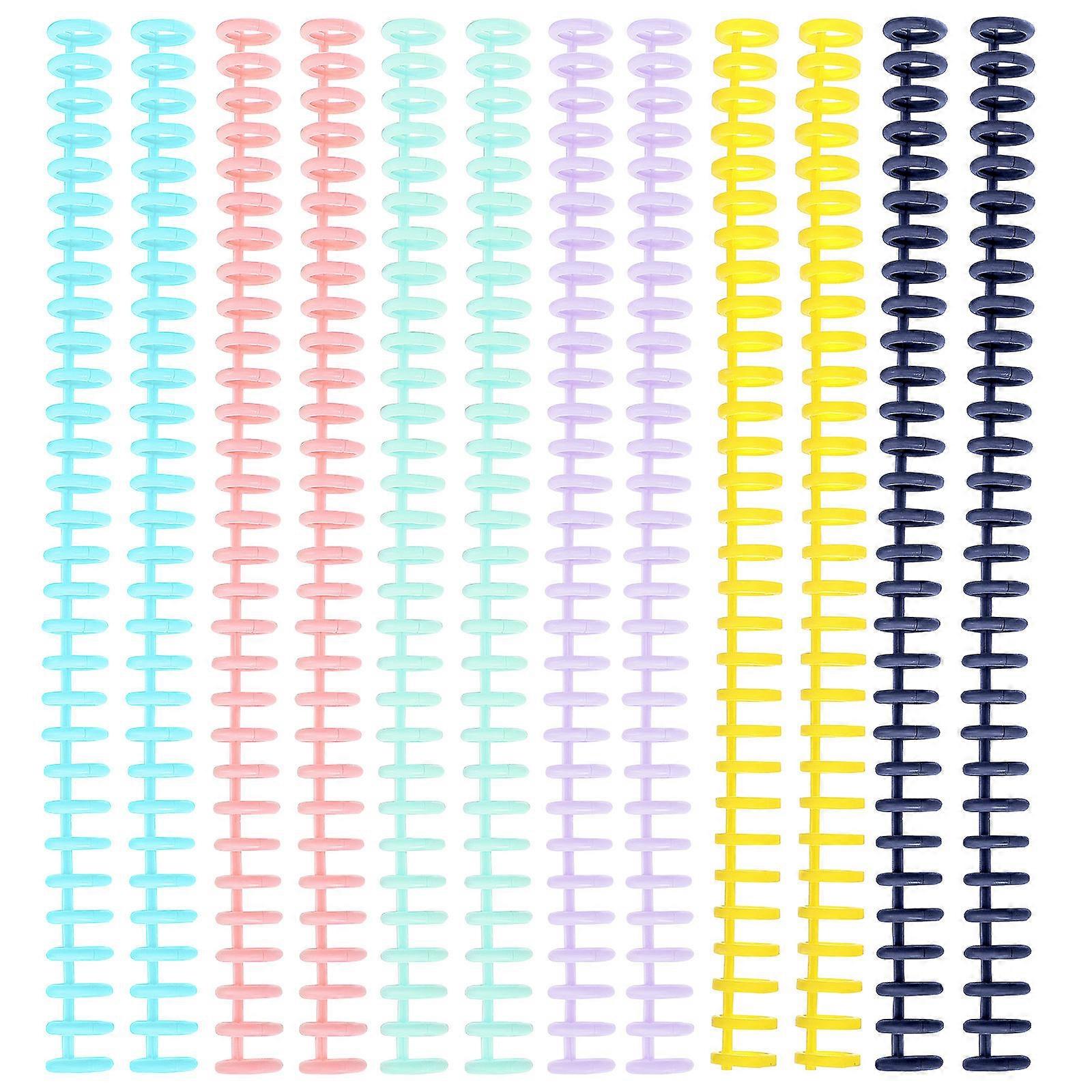 Plastic Binding Spine Comb Rings for Office Use 12Pcs Loose Leaf Binder