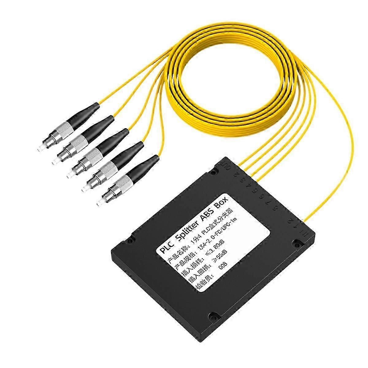 FC/UPC Fiber Optic Splitter Box PLC Splitter ABS Box 1/4