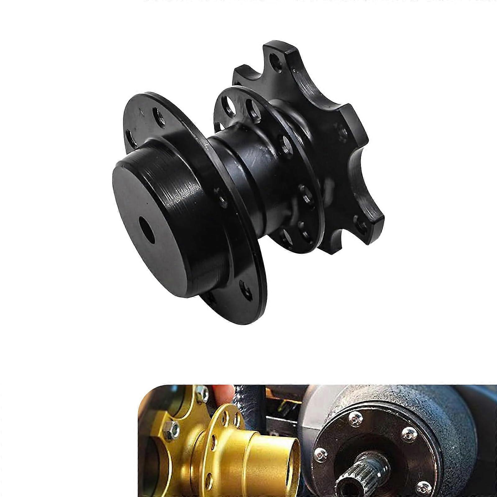 Steering Wheel Quick Release Adapter, Universal Racing Hub Kit with AntiTheft and Easy Install (Black)