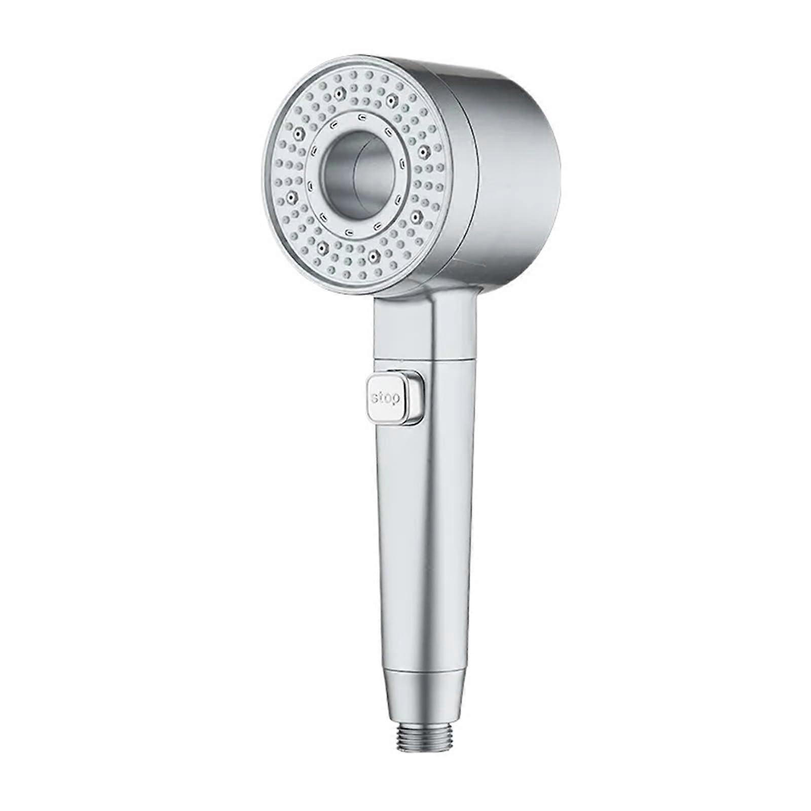 Pressure Handheld Shower Head with Filter, 5 Modes, Water Saving for Low Water Pressure, Silver