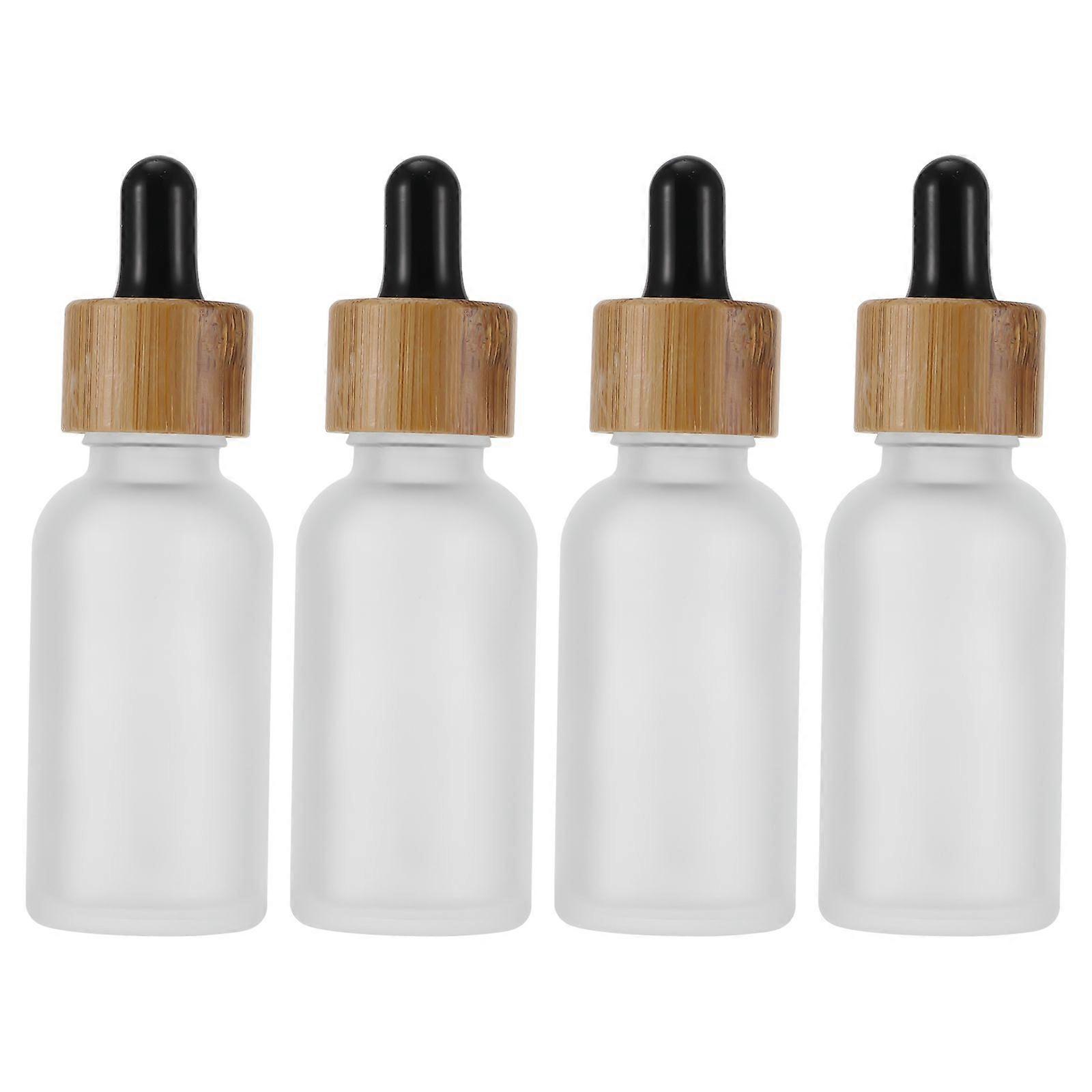 4Pcs 30ml Dropper Glass Empty Bottles Portable Sub Bottle Empty Makeup Bottle
