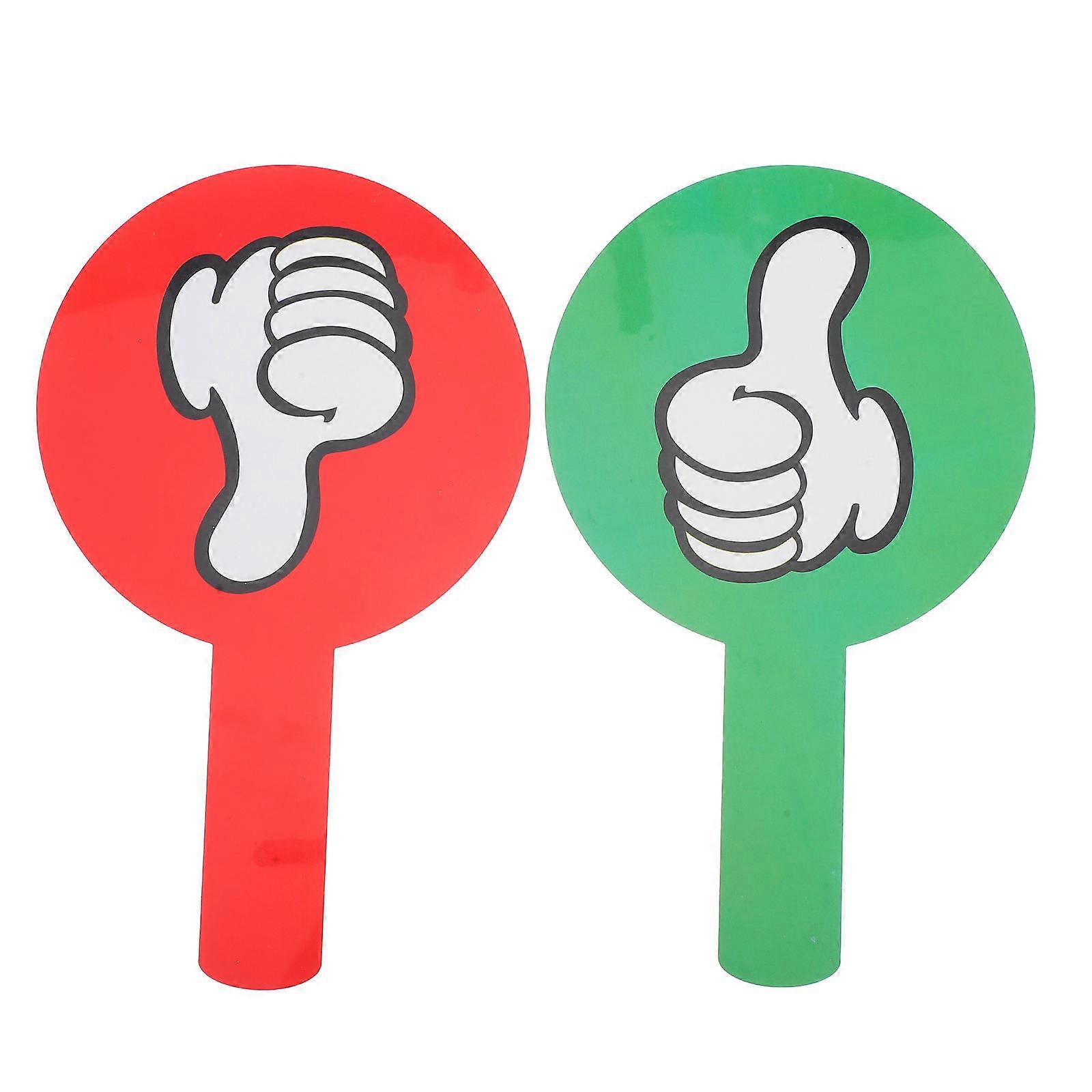 Judging Paddles Yes No Voting Boards Classroom Use 2Pcs Set