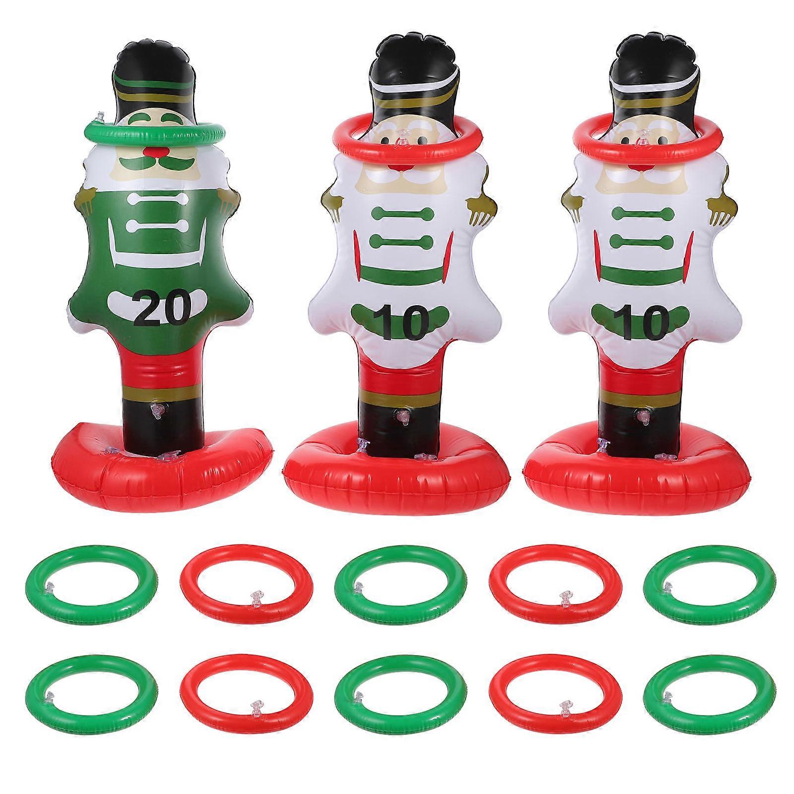 Nutcrackers Party Games Christmas Ring Toss for Playing 1Set Outdoor Use