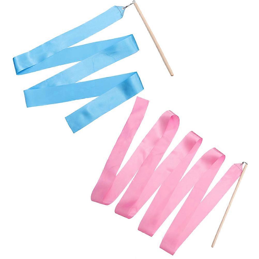 Dance Ribbon 2Pcs Gymnastics Streamers for Dance Performance