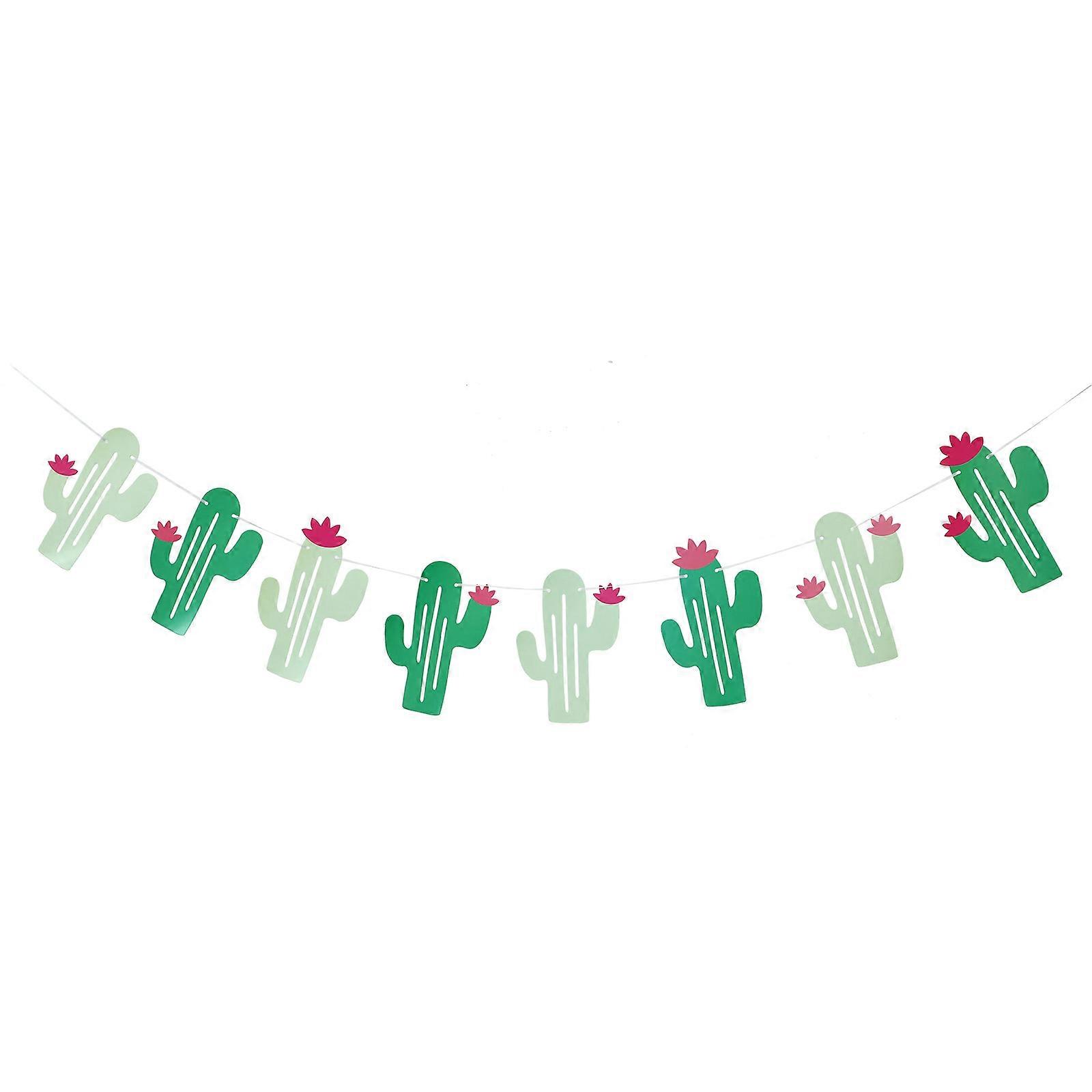 Summer Theme Wedding Parties Decorations Cactus Banner Pennant for Wedding