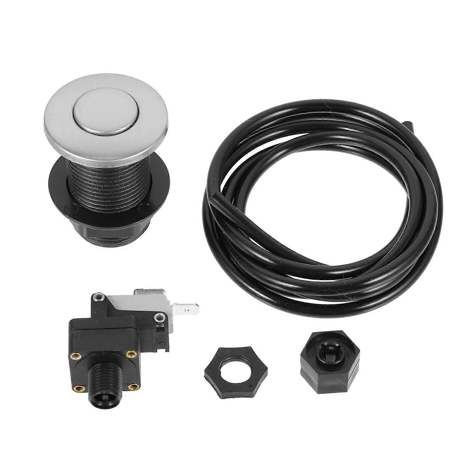 Garbage Disposal Air Button Black Maintenance Easy Installation 1Set