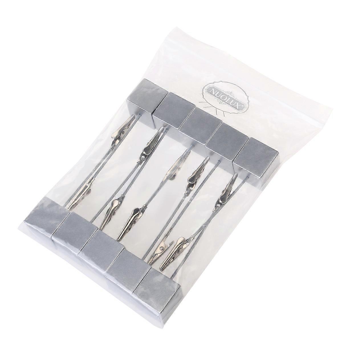 Nuolux Photo Base Holder for Paper Notes 5Pcs Silver