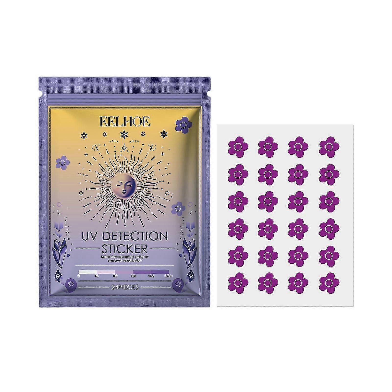 Real-Time UV Detection Stickers - 24 Pack for Sun Safety