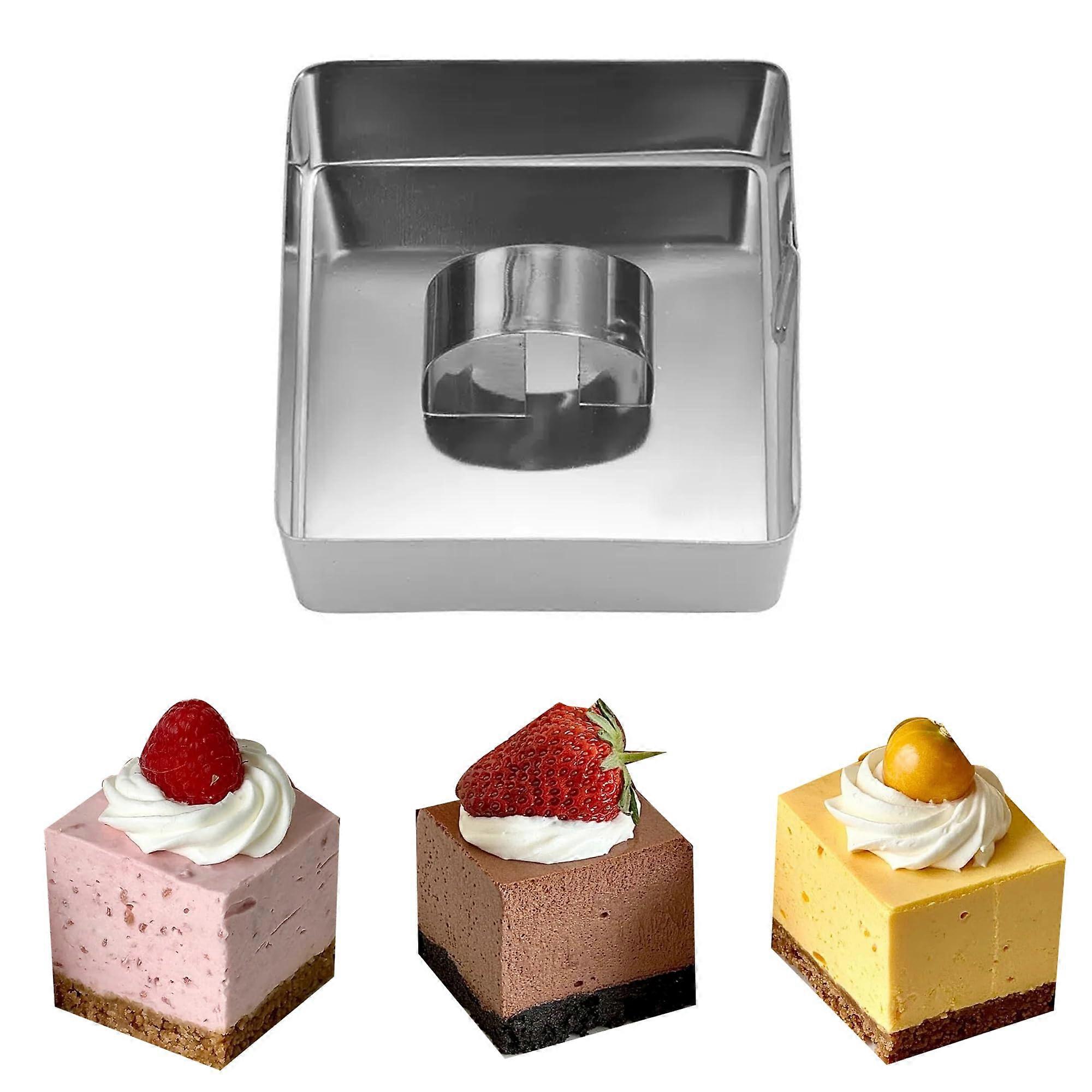 Adjustable Stainless Steel Square Cake Ring Mold Set for Numbers Letters Mousse Chocolate Baking