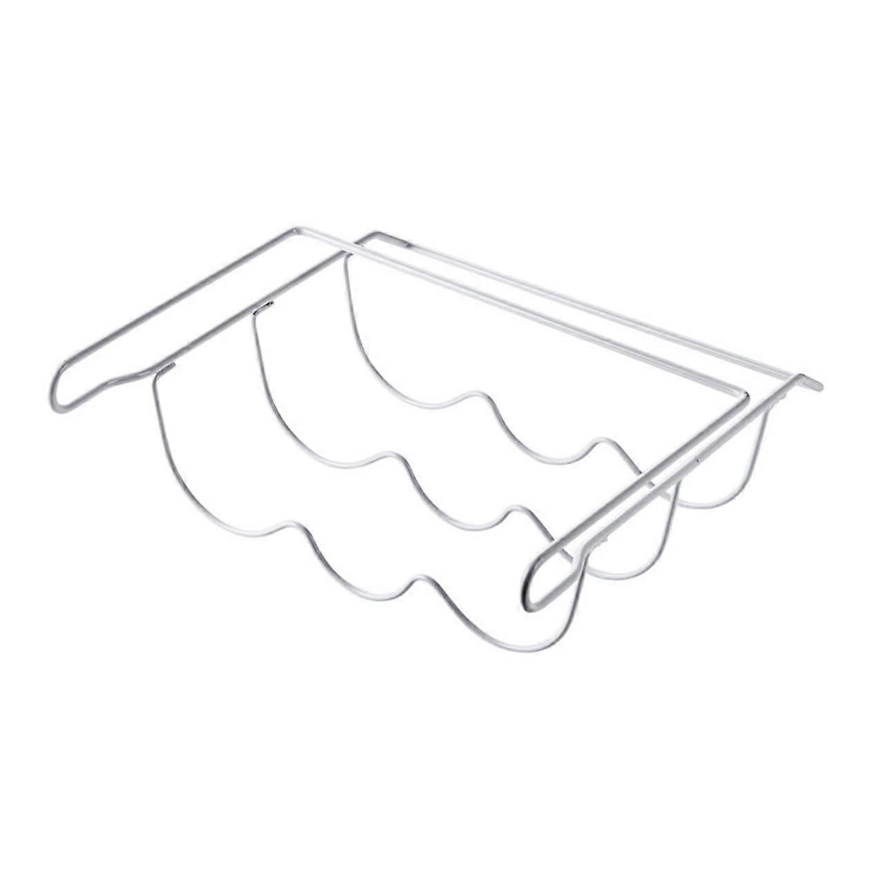 Fridge Bottle Holder SpaceSaving Iron Rack for Under Shelf Wine and Drink Storage in Kitchen