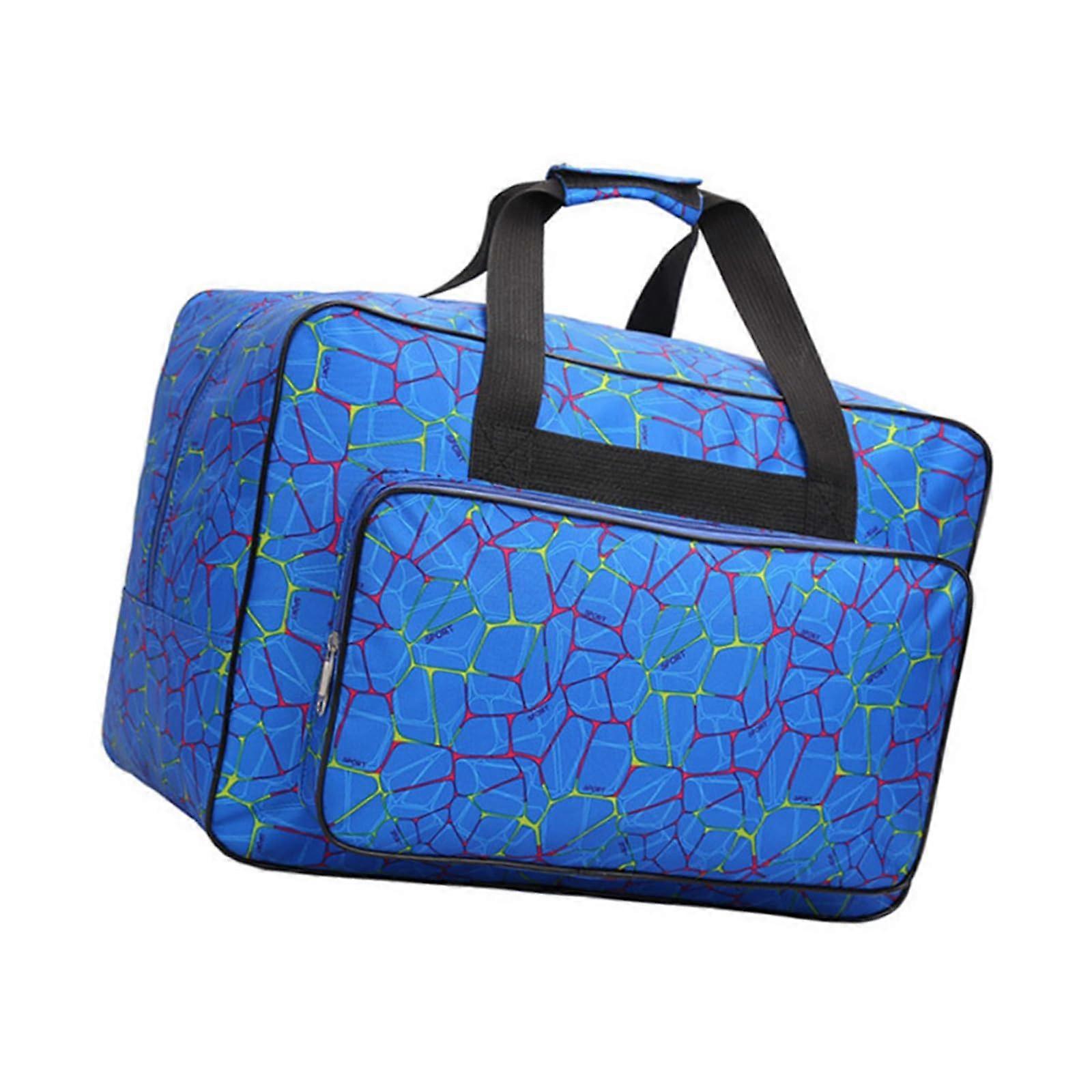 Sewing Machine Carrying Case with WaterResistant Front Compartment and Reinforced Handles Blue