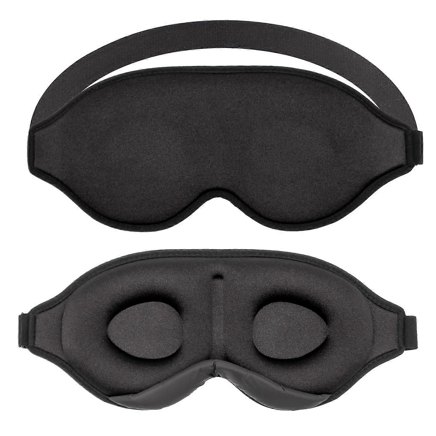 Sleep mask in black - 3D sleep mask - Soft, soft, light, strongly darkening