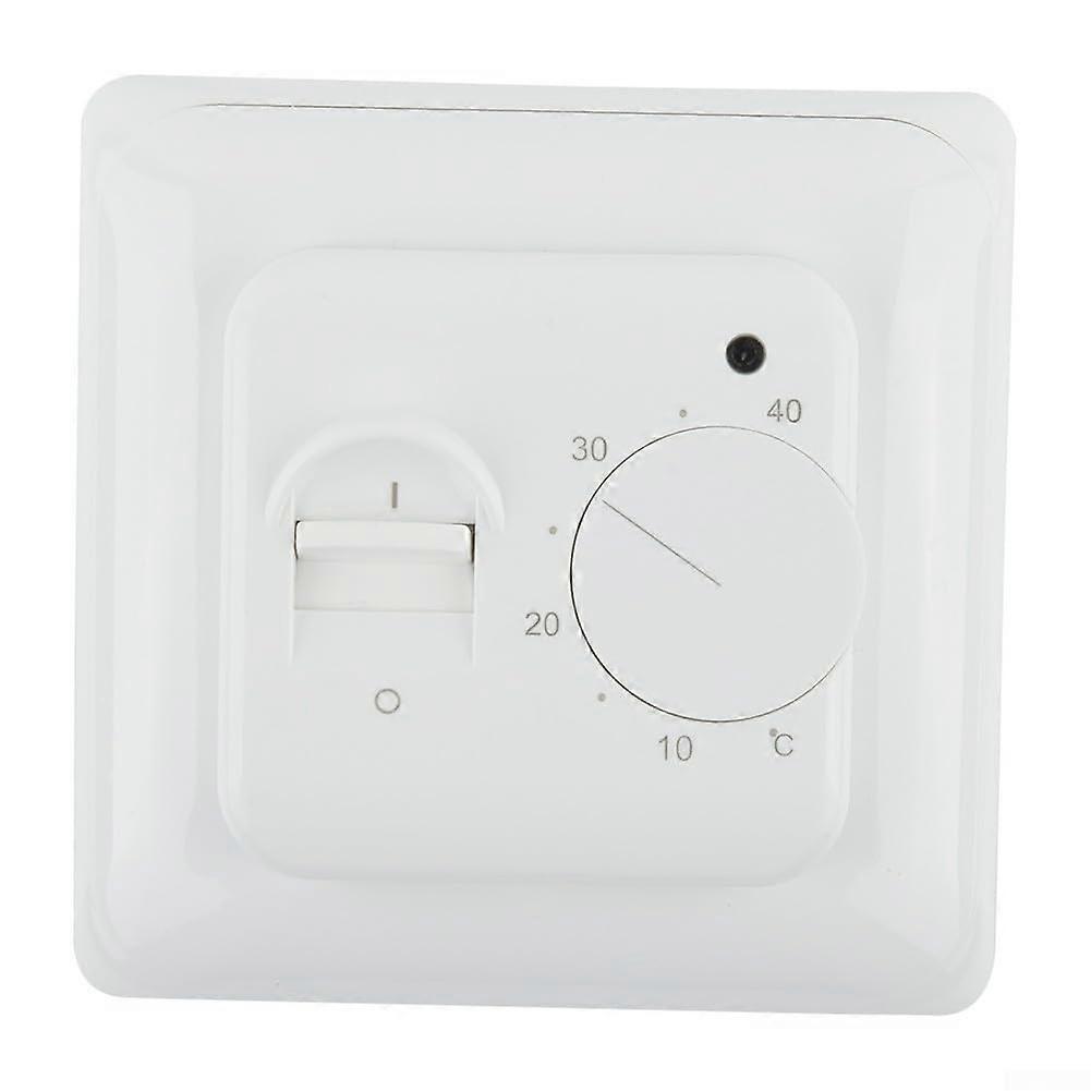 Electric Underfloor Heating Thermostat with Floor Sensor 16A 220V Manual Temperature Controller White