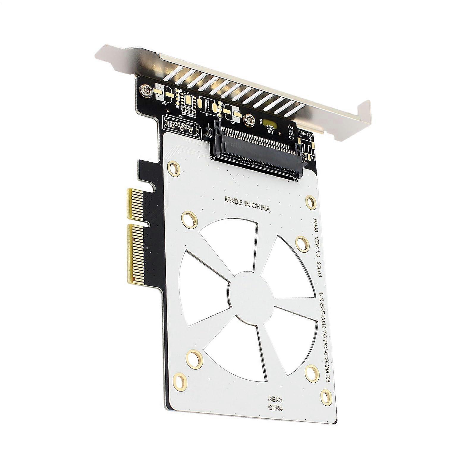 U.2 Expansion Card PCIe 4.0 Adapter Speed Data Transfer Tool Install for Desktop PC