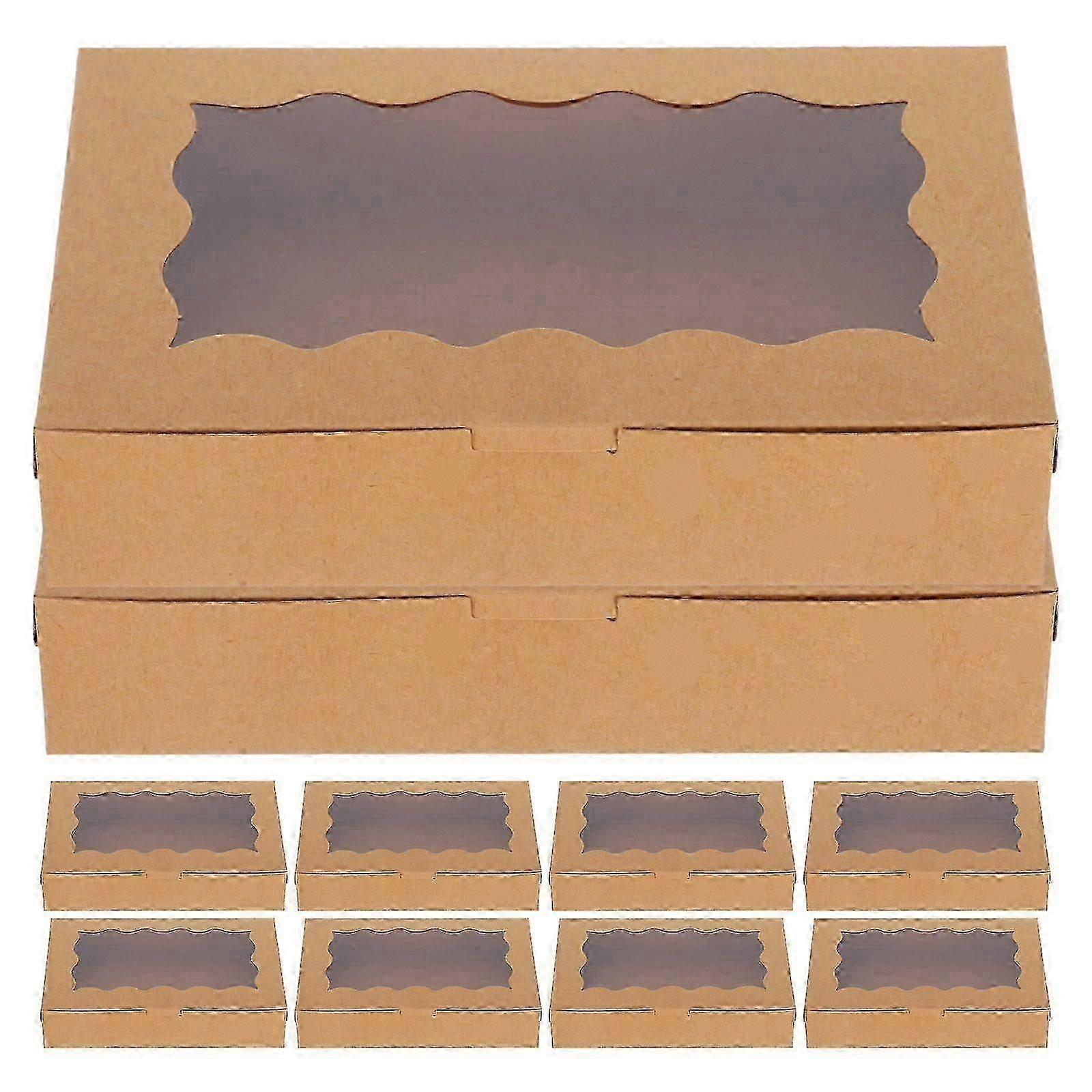 12pcs Pastry Boxes With Window Food Packaging Box With Window Cookie Box With Window Small Bakery Boxes Cookie Boxes Packaging Box
