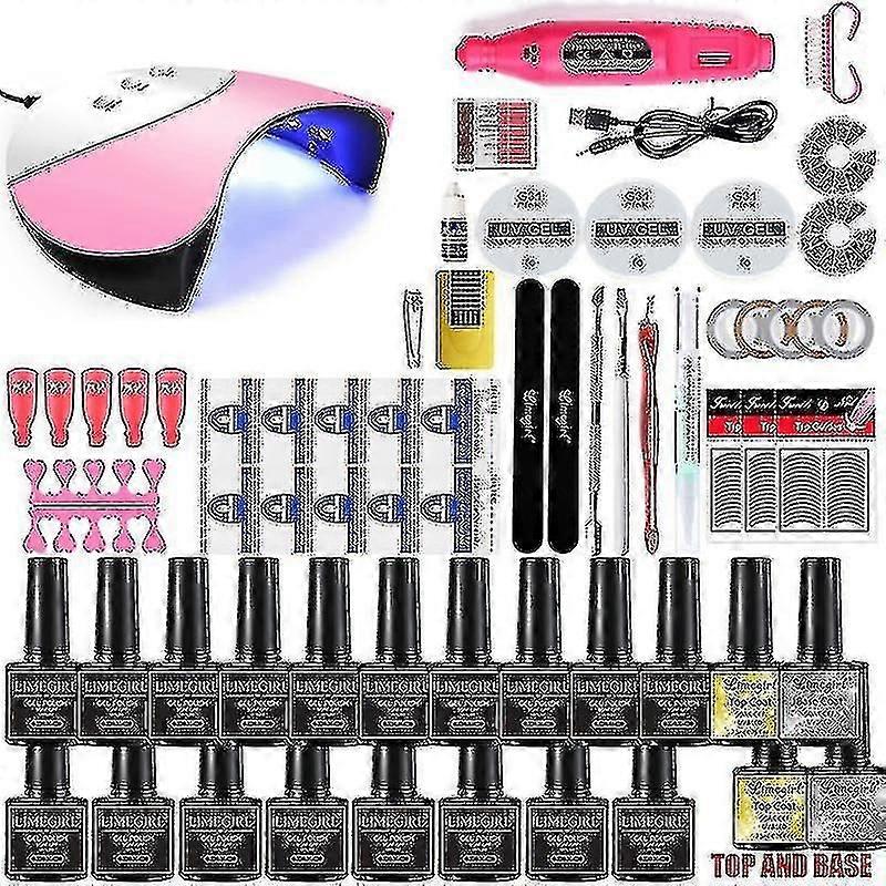Mani Set For Set With Uv Led Lamp L Set Kit