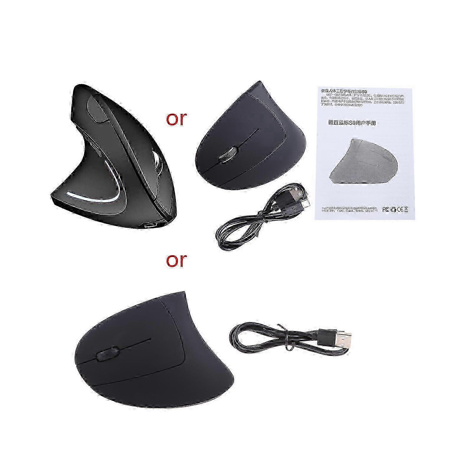 Ergonomic Vertical Left-Hand Mouse for PC, Computer Replacement Accessory