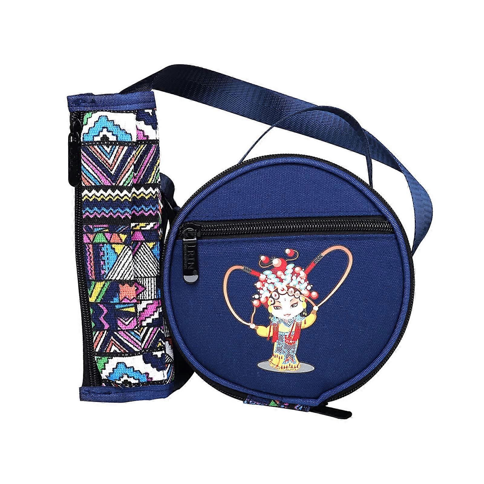 Drum Backpack with Shoulder Strap, ShockResistant Oxford Fabric, Extra Pockets, Dramatic Pattern