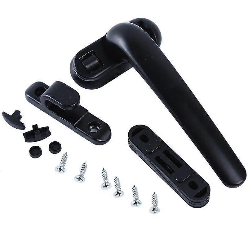 Black Aluminum Alloy Window Handle Right Hand Casement Lock Secure Durable Replacement