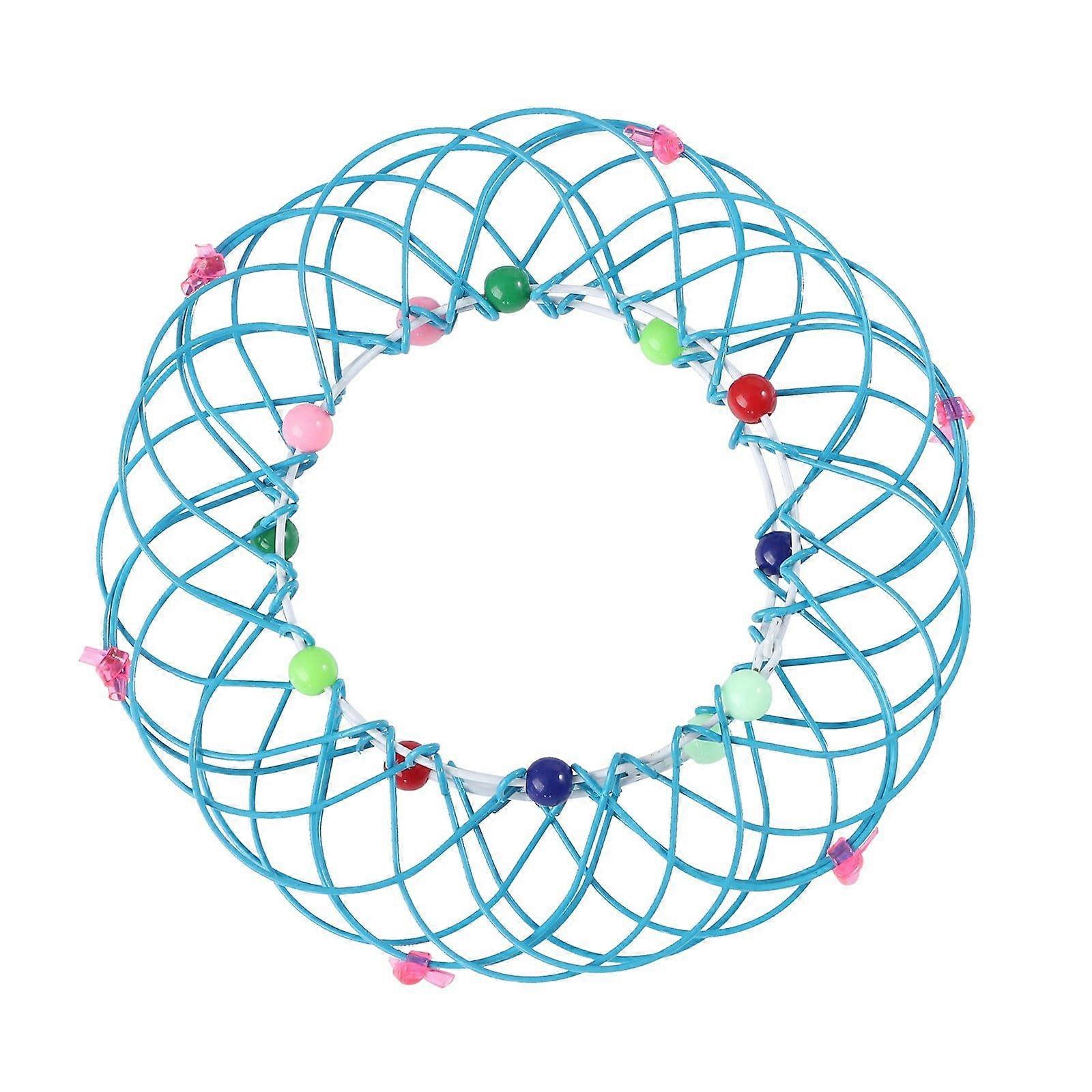 decompression flexible basket soft steel magic iron ring ornament blue